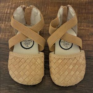 Charming Tan Woven Baby Shoes